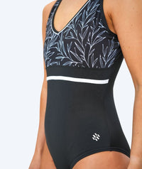 Watery swimsuit for women - Vivien - Black/white