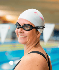 Watery nearsighted prescription swim goggles for kids - (-1.0) to (-6.0) - Matira - Pink/blue