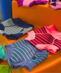 Watery swim nappies for kids - Neoprene Swim Nappy - Nordic Green Stripes