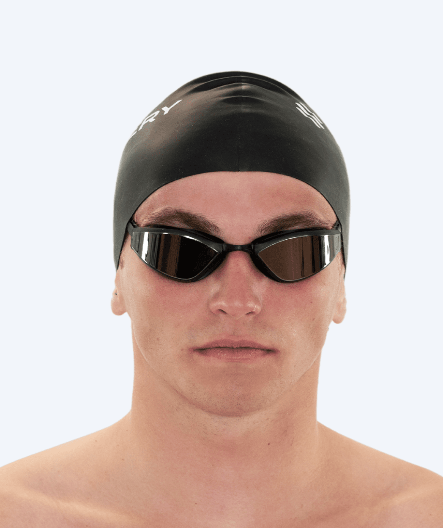 Watery Elite swimming goggles - Storm Racer Mirror - Black/silver