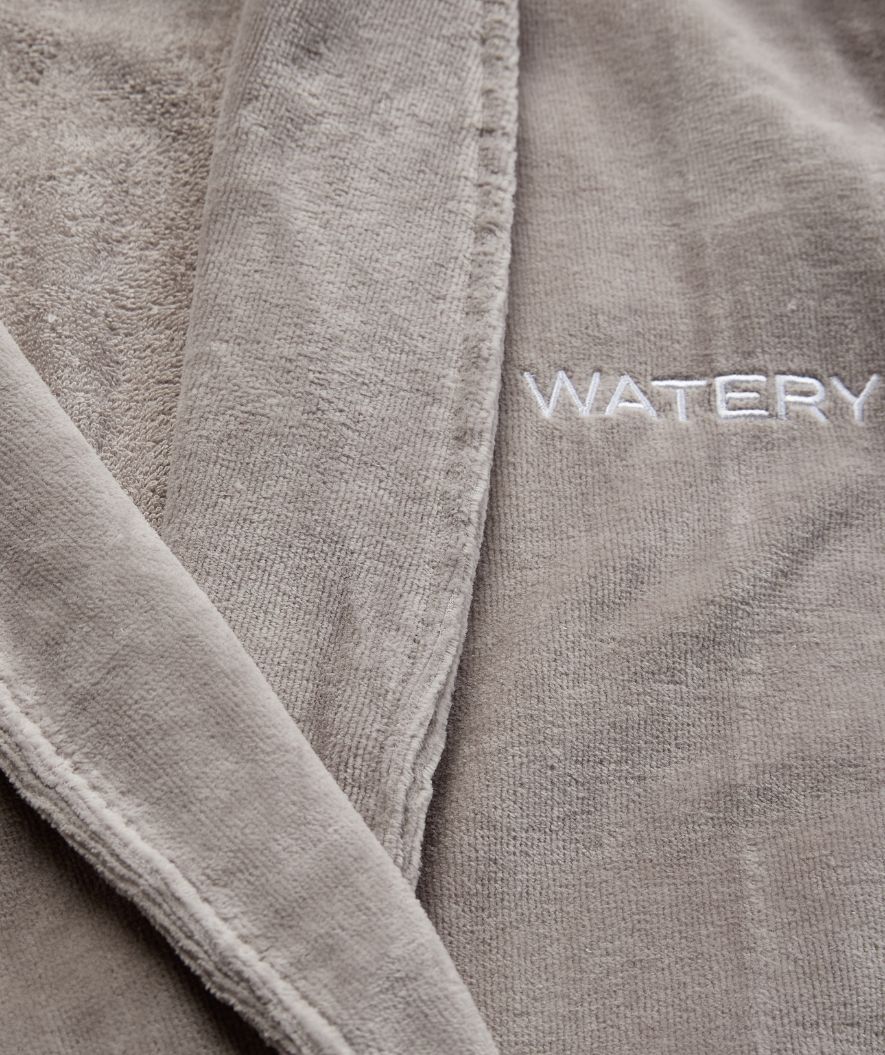 Watery bathrobe for women - Mariana - Grey