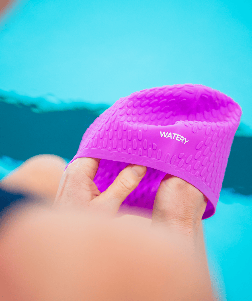 Watery swimming cap - Tales Bubble - Light pink