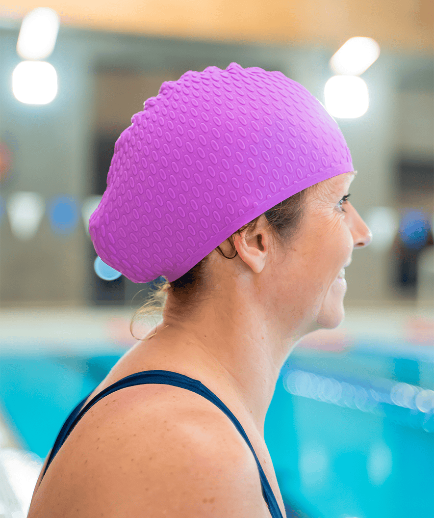 Watery swimming cap - Tales Bubble - Light pink