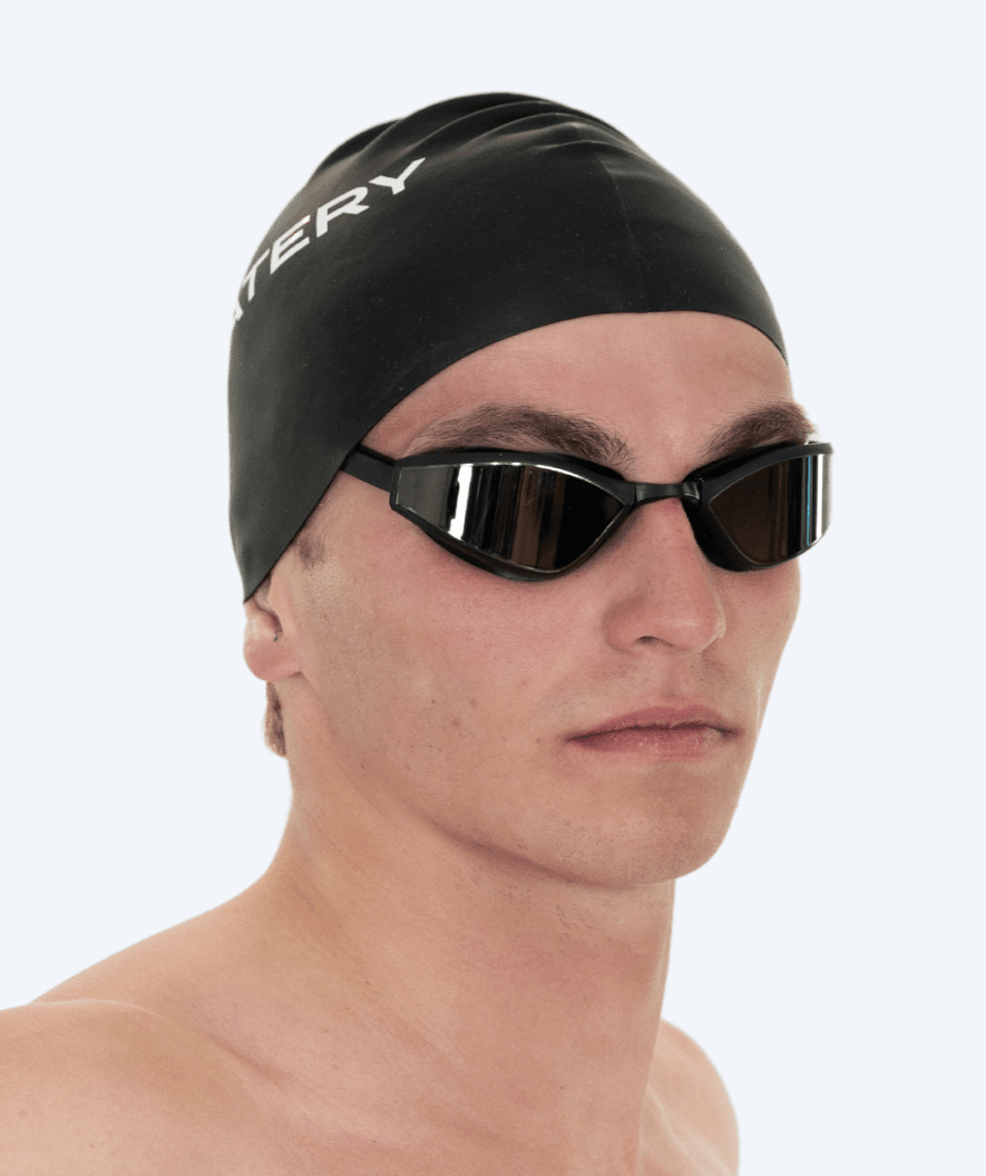Watery Elite swimming goggles - Storm Racer Mirror - Black/silver