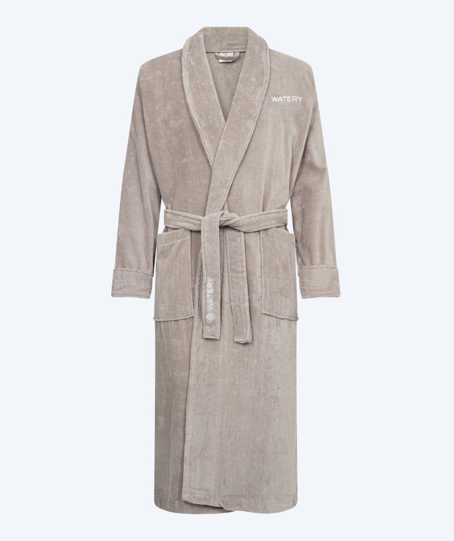 Watery bathrobe for men - Mariana - Grey
