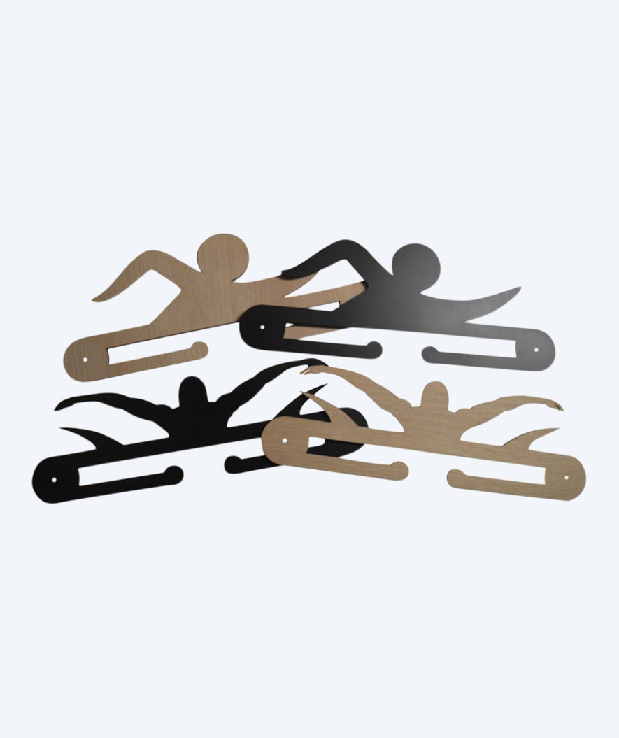 Watery medal holder for swimming (Crawl) - Black