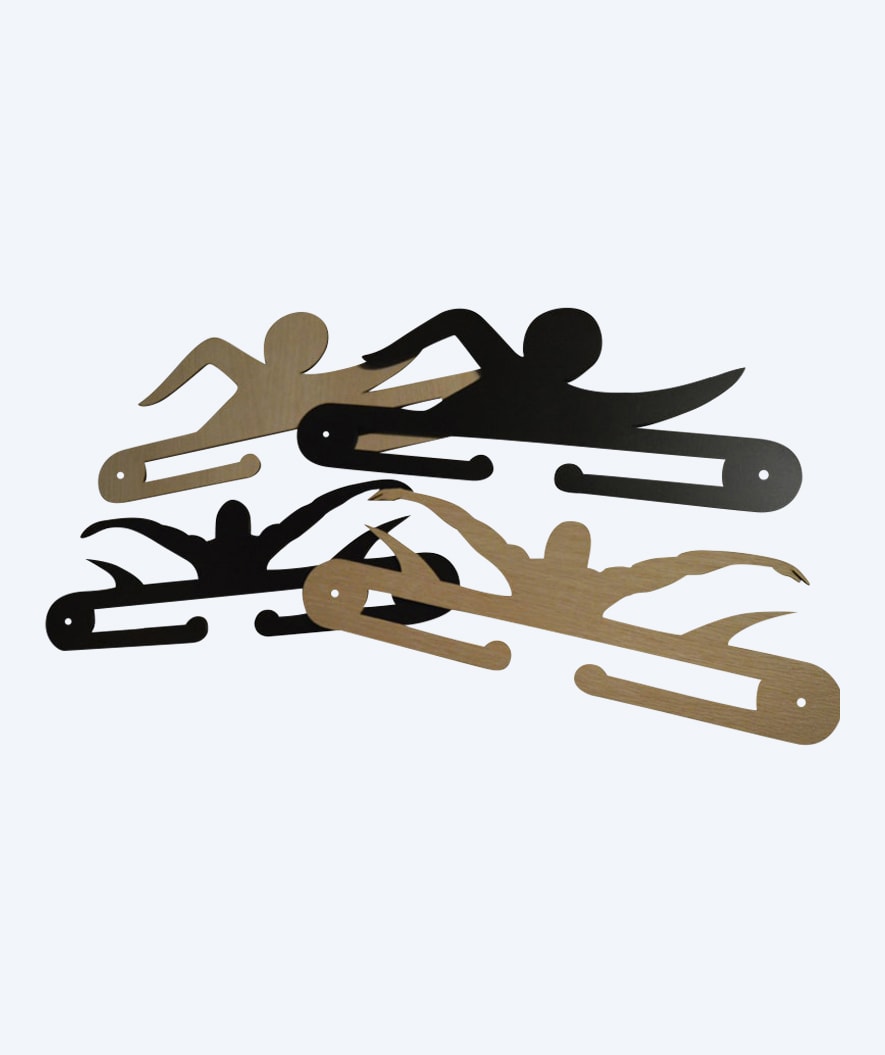 Watery medal holder for swimming (Butterfly) - Black