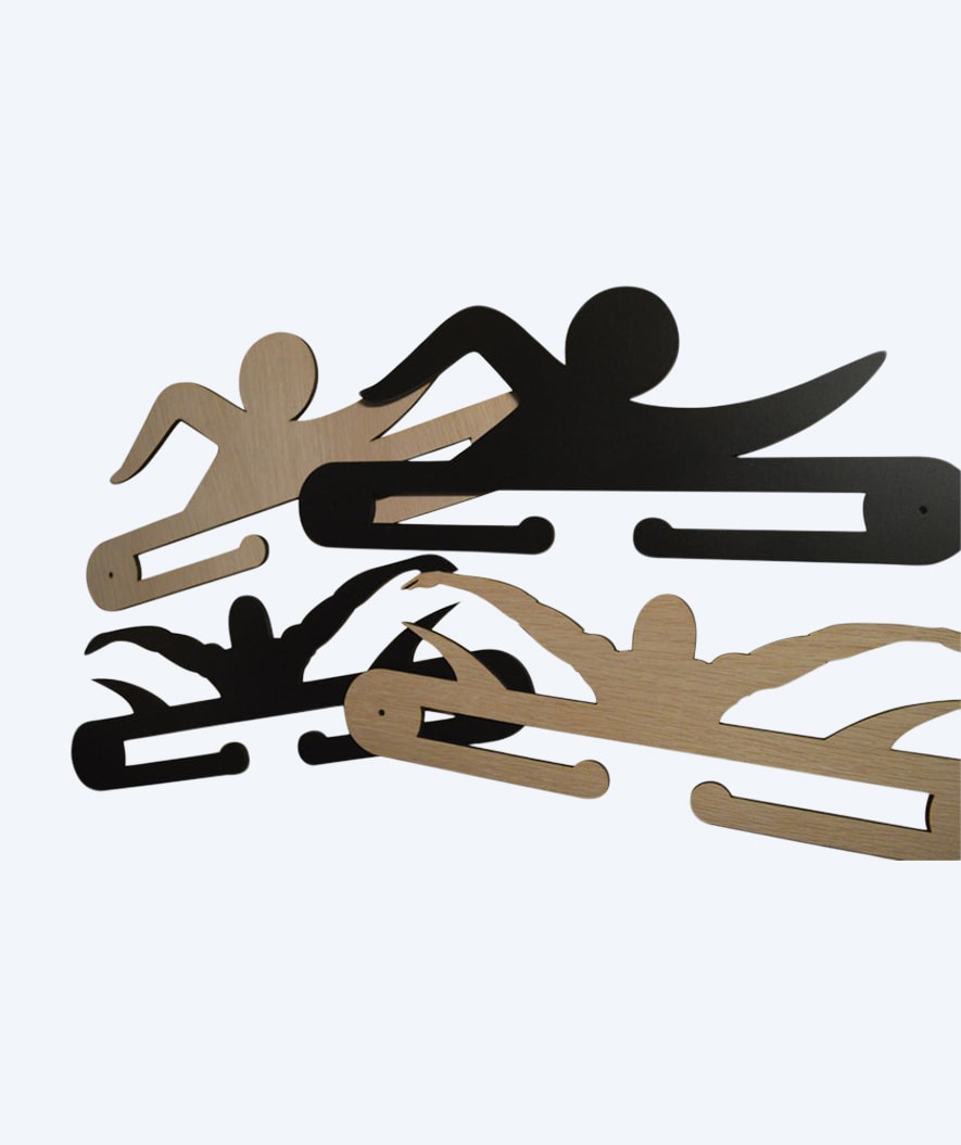 Watery medal holder for swimming (Crawl) - Wood