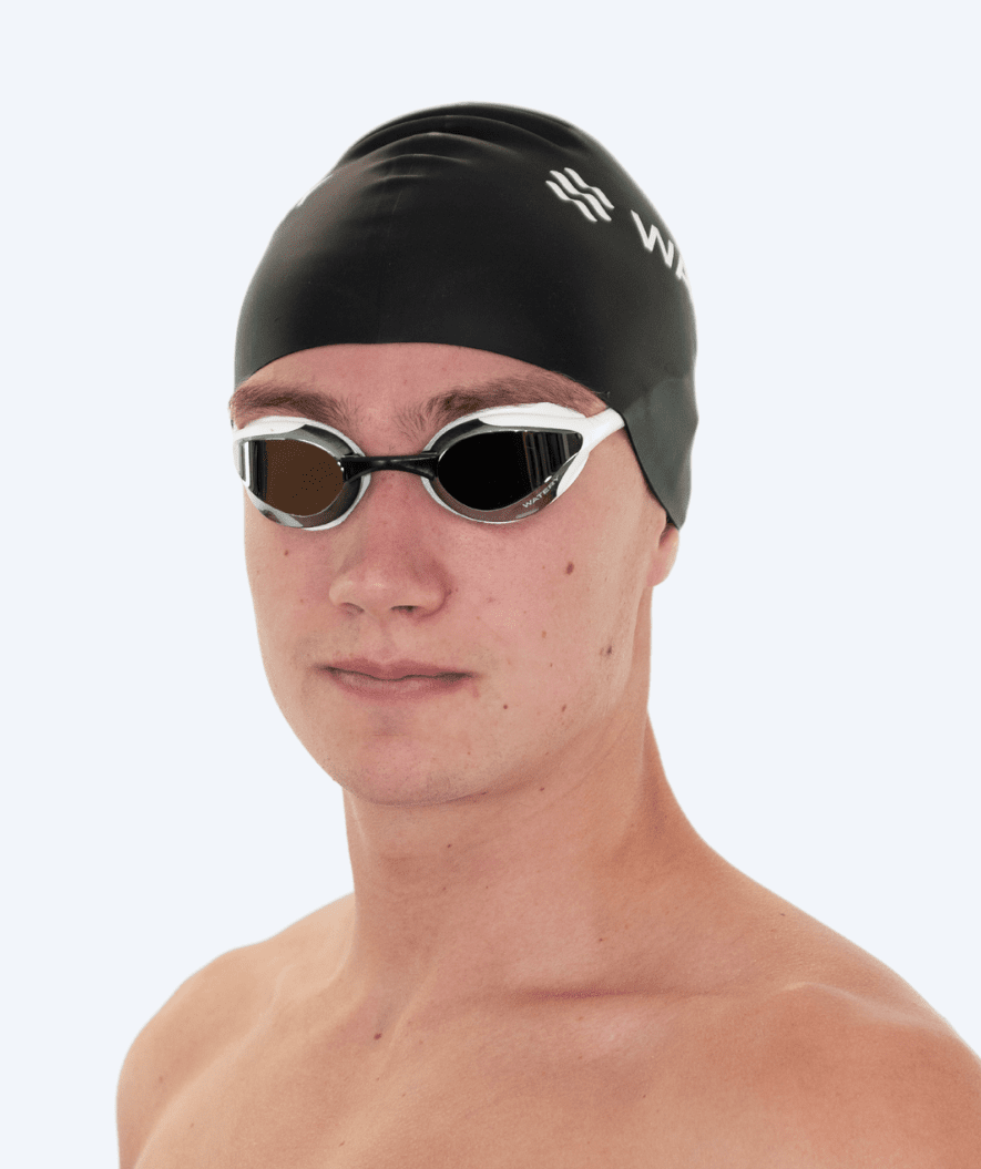 Watery Elite swimming goggles - Murphy Mirror - White/silver