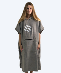 Watery bathing poncho for adults - Cotton - Grey