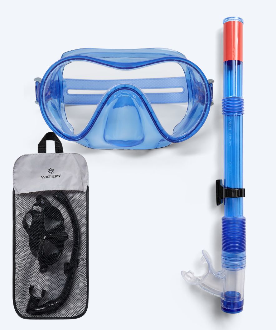 Watery Combo snorkel set for junior (8-15) - Jubal - Blue