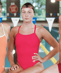 Watery swimsuit for women - Freestyler Solid - Cherry Red