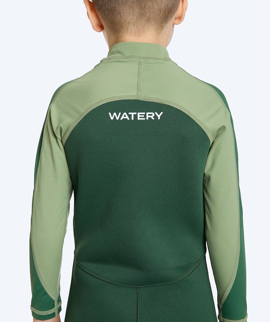 Watery UV wetsuit for kids - Calypso Long Sleeve - Green/light green