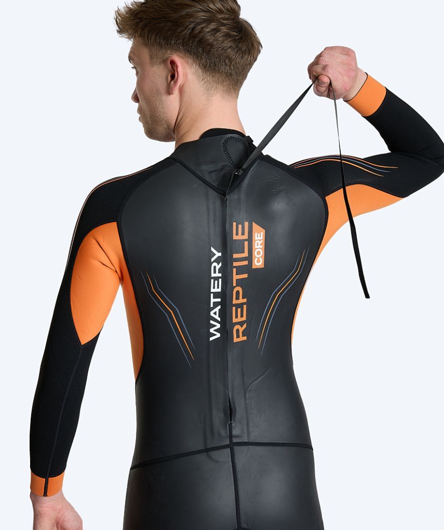Watery wetsuit for men - Reptile Core - Black/orange