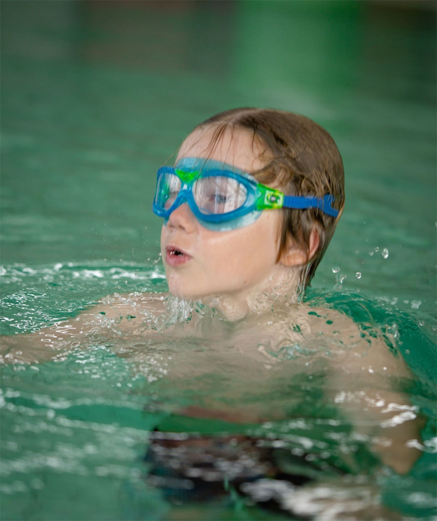 Watery swimming goggles for kids - Mantis 2.0 - Atlantic Blue/clear