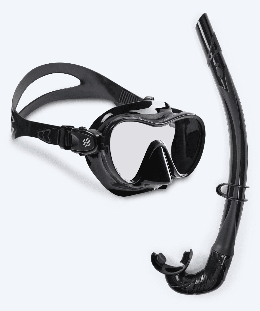 Watery diving mask for kids (4-12) - Cliff - Black