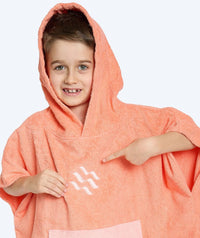 Watery bathing poncho for junior (6-15) - Cotton - Atlantic Pink