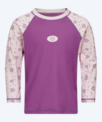 Watery UV-shirt for kids - Brandman Long Sleeve Rashguard - Pink/purple