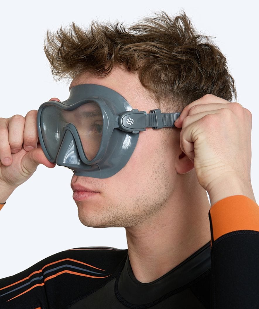 Watery diving mask for adults (from 12 years) - Cliff - Grey