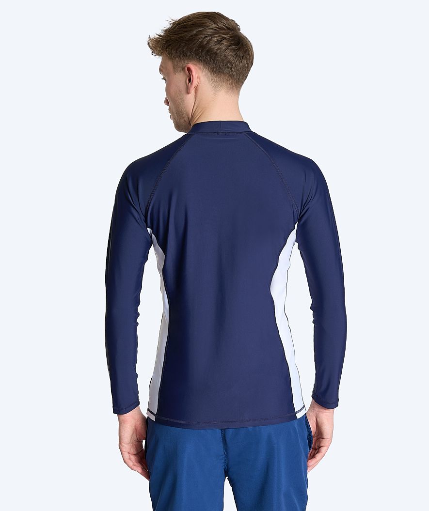 Watery UV-shirt for men - Talcott Long Sleeve Rashguard - Dark blue/white