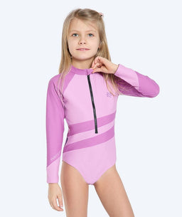 Watery UV-swimsuit for kids - Manami - Atlantic Purple
