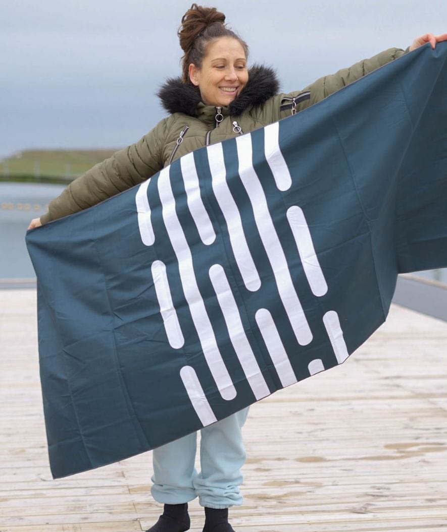 Watery microfiber towel - Eco Nebraska - Blue