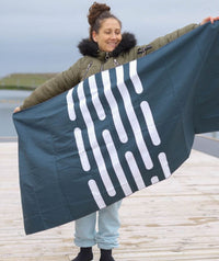 Watery microfiber towel - Eco Nebraska - Black