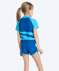 Watery UV-shirt for kids - Manami Short Sleeved Rashguard - Atlantic Blue