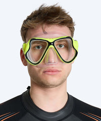Watery diving mask for adults (from 12 years) - Hudson - Yellow/black