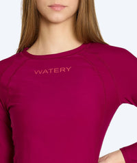 Watery UV-shirt for women - Remington Long Sleeve Rashguard - Dark red