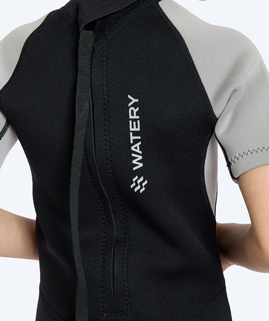 Watery wetsuit for kids - Short Sleeve Duncan (3mm) - Black