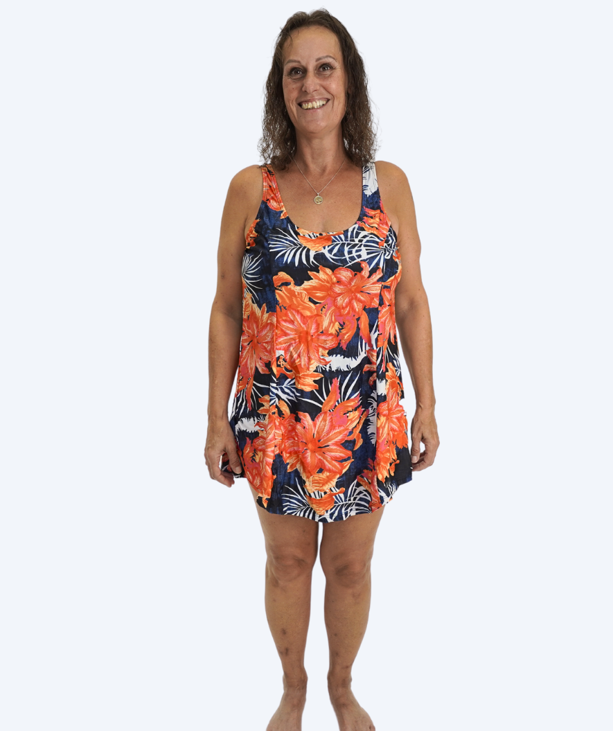 Watery skirted swimsuit for women - Laguna - Arvin Orange