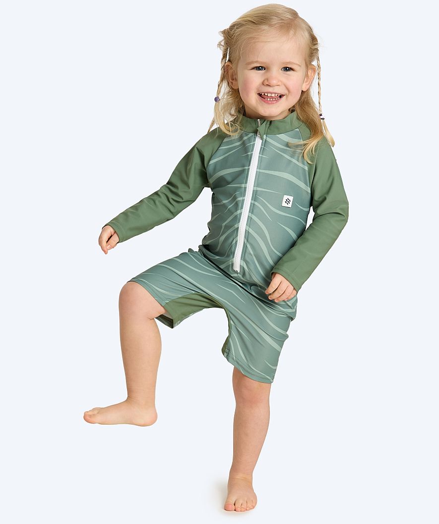Watery UV-suit for children - Fjord Long Sleeve Rashguard - Green