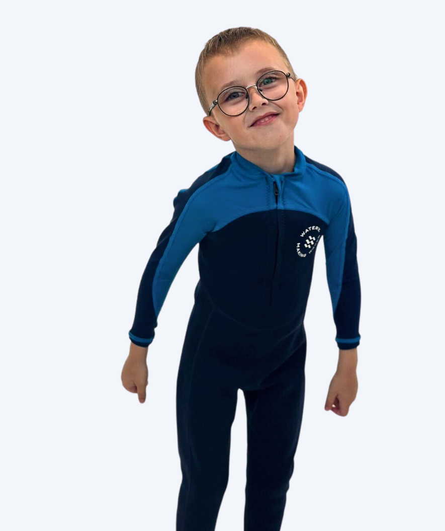 Watery UV wetsuit for kids - Calypso Full-Body - Blue/dark blue