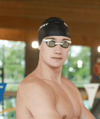 Watery Elite swimming goggles - Poseidon Mirror - White/silver
