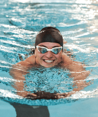 Watery swim goggles - Instinct Ultra Mirror - White/silver