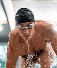 Watery Elite swimming goggles - Poseidon Ultra Mirror - Dark blue/gold