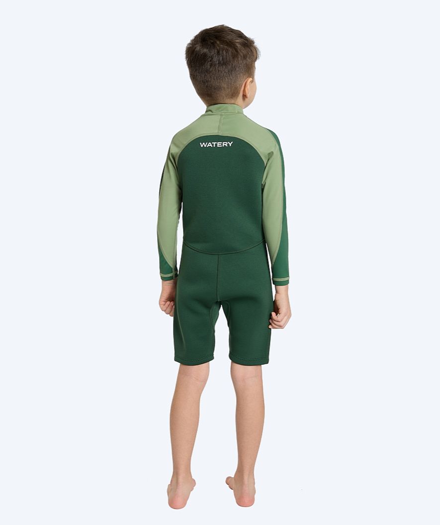 Watery UV wetsuit for kids - Calypso Long Sleeve - Green/light green