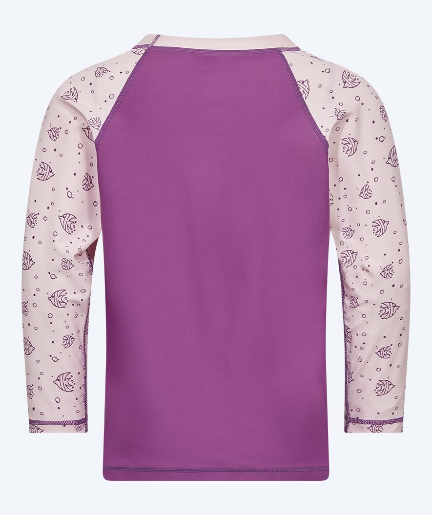 Watery UV-shirt for kids - Brandman Long Sleeve Rashguard - Pink/purple