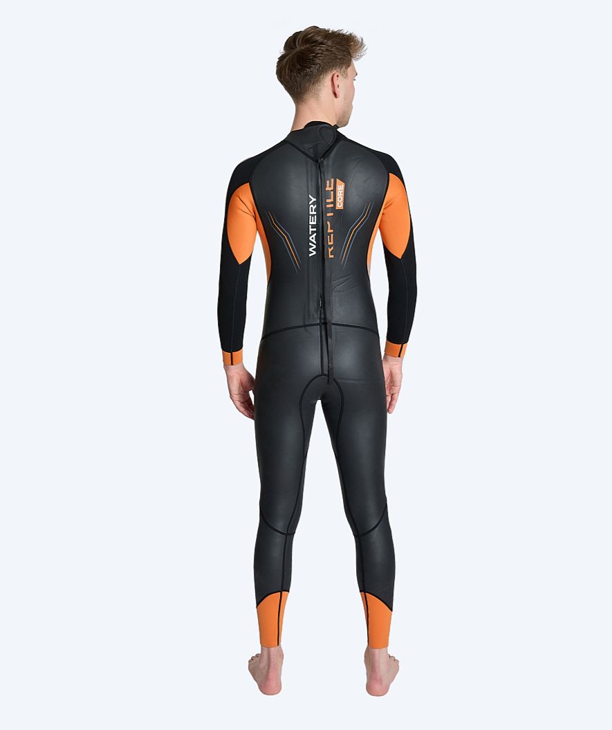 Watery wetsuit for men - Reptile Core - Black/orange