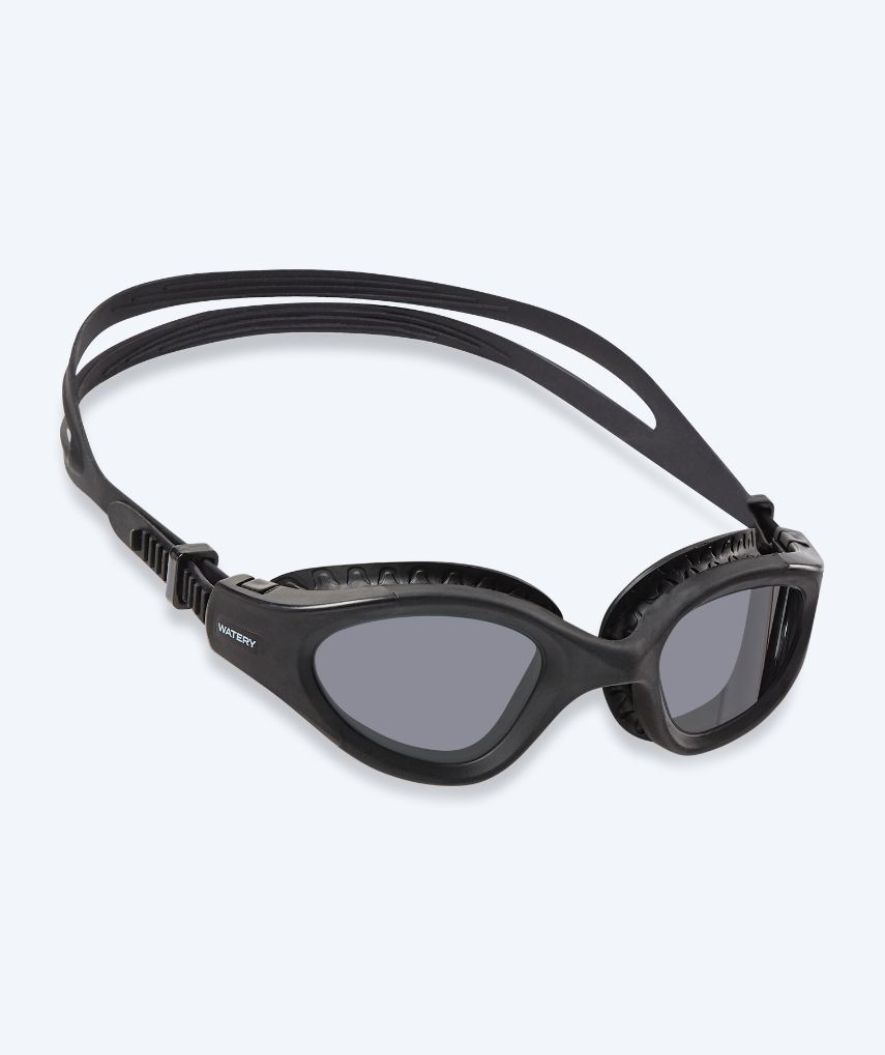 Watery training swimming goggles - Kelvin Active - Black (Smoke lens)