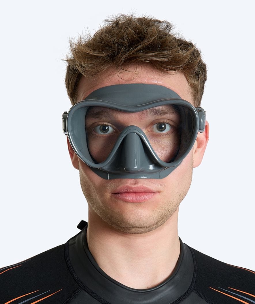 Watery diving mask for adults (from 12 years) - Cliff - Grey