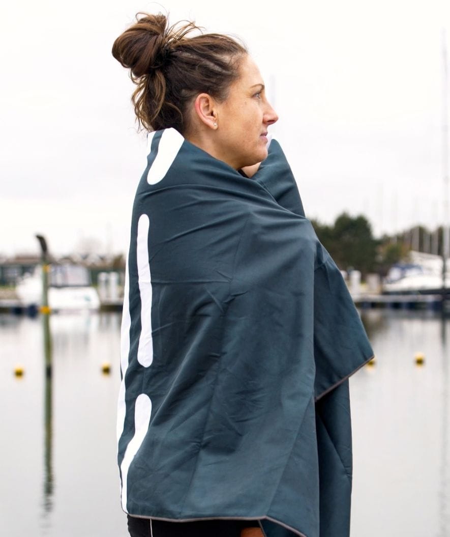 Watery microfiber towel (160 x 80 cm) - Eco Nebraska - Dust Green