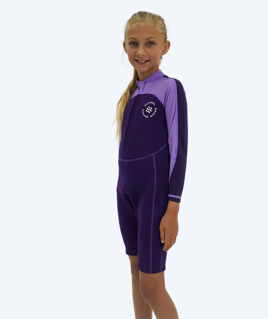Watery UV wetsuit for kids - Calypso Long Sleeved - Purple