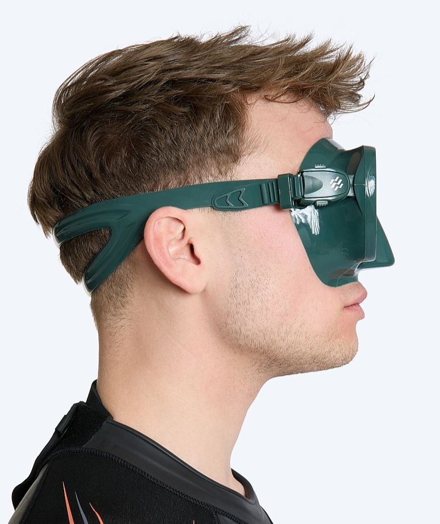 Watery diving mask for adults (from 12 years) - Cliff - Dark green