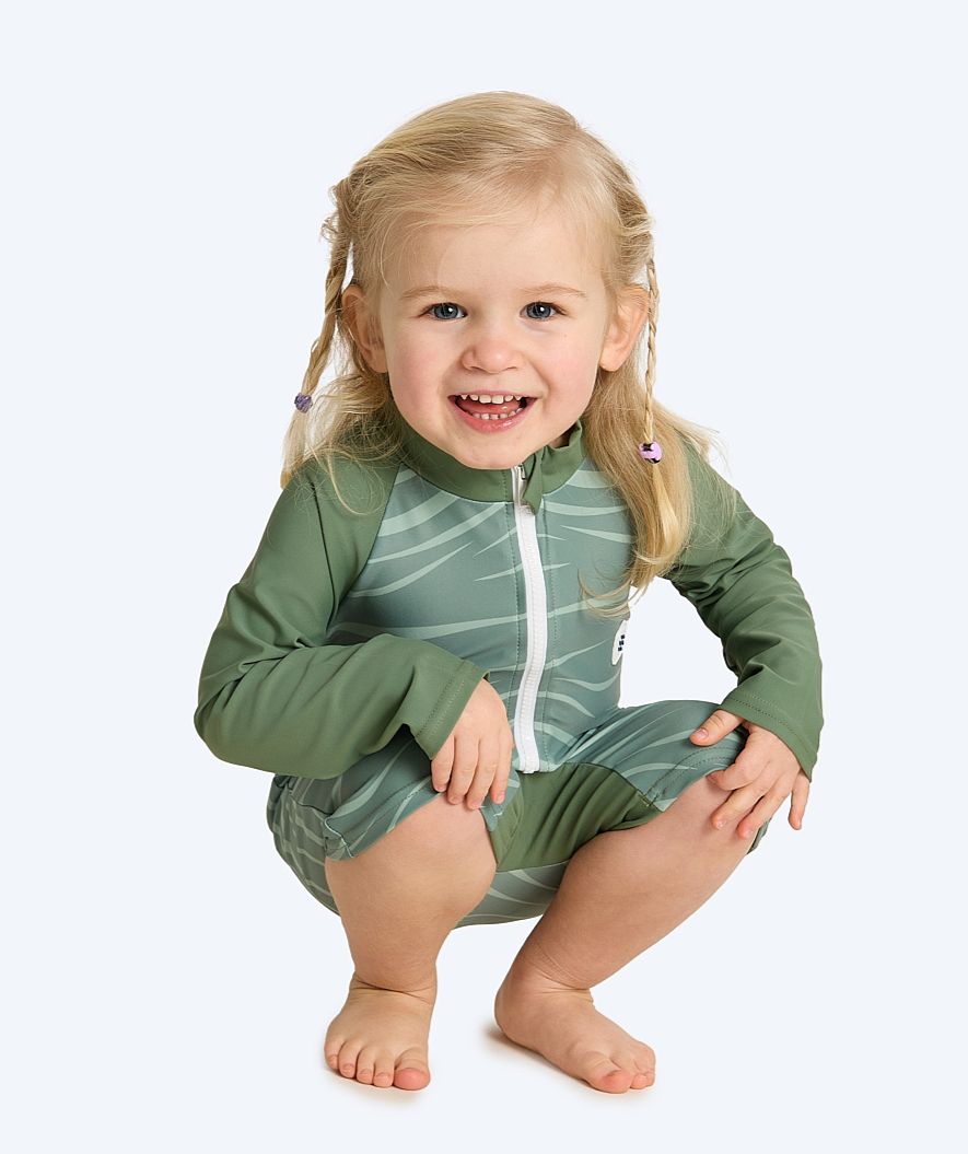 Watery UV-suit for children - Fjord Long Sleeve Rashguard - Green