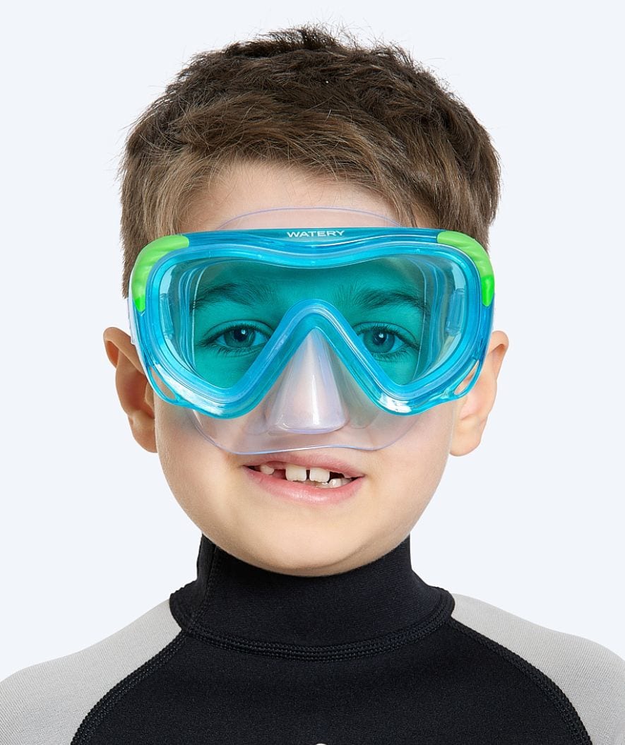 Watery diving mask for kids (4-10) - Shore - Blue/blue
