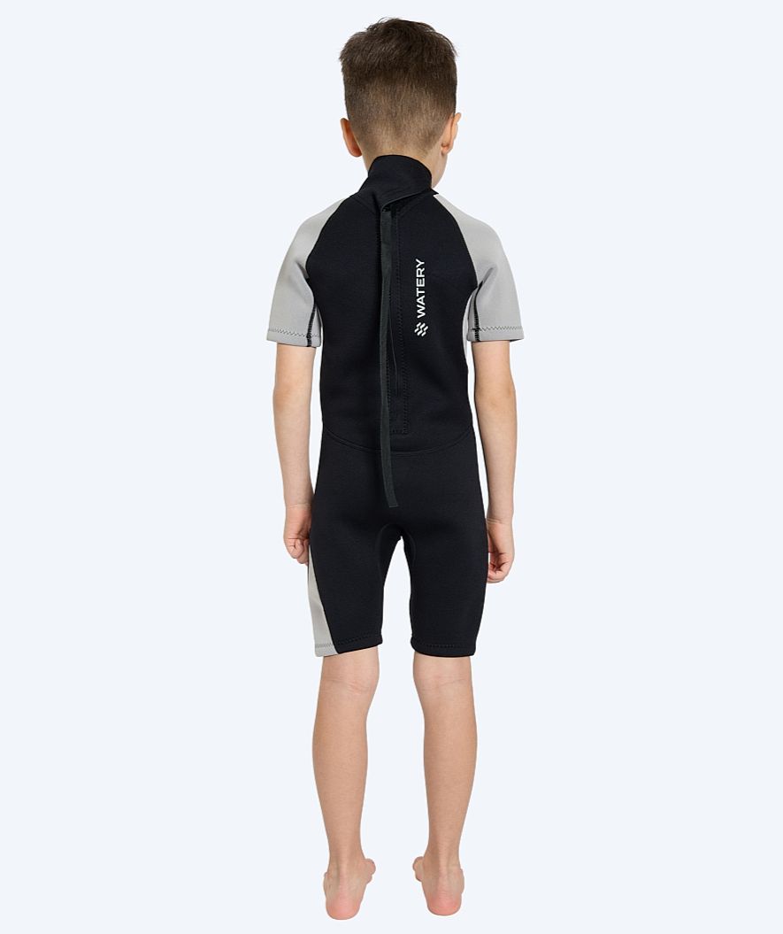 Watery wetsuit for kids - Short Sleeve Duncan (3mm) - Black