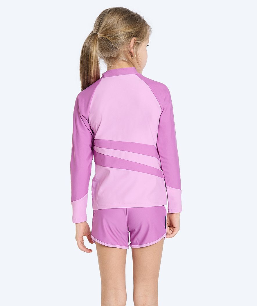 Watery UV-shirt for kids - Manami Long Sleeve Rashguard - Atlantic Purple