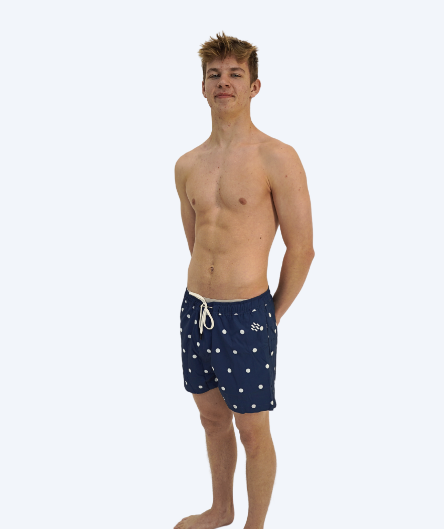 Watery swim shorts for men - Clifford Eco - Dark blue/white